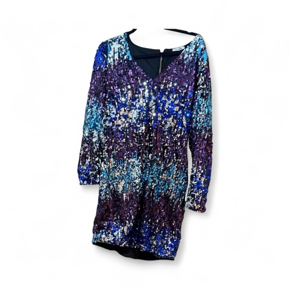 Fashion Nova Dresses & Skirts - Fashion Nova Sequin Mini Dress - Purple and Blue 3x